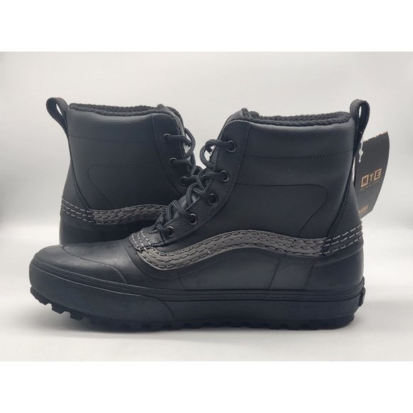 Vans Men Cole Navin Standard Mid MTE Snow Boots Black Reflective Gray Size 11.5 - Picture 3 of 8